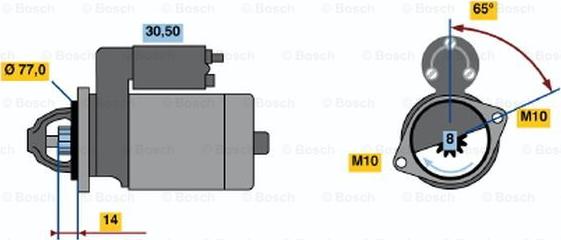 BOSCH 0 986 017 721 - Käynnistinmoottori inparts.fi