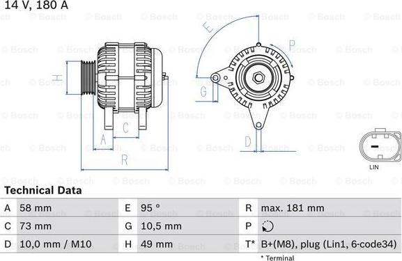 BOSCH 0 986 084 630 - Laturi inparts.fi