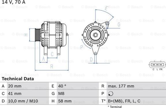 BOSCH 0 986 084 030 - Laturi inparts.fi