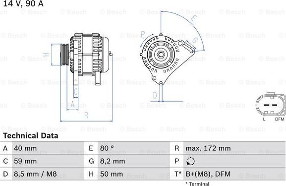 BOSCH 0 986 084 320 - Laturi inparts.fi