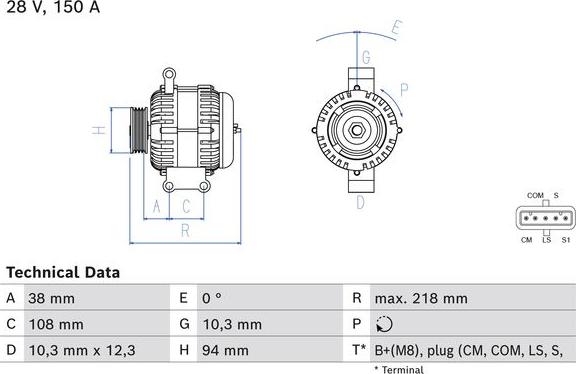 BOSCH 0 986 084 280 - Laturi inparts.fi