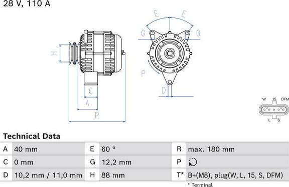 BOSCH 0 986 085 280 - Laturi inparts.fi