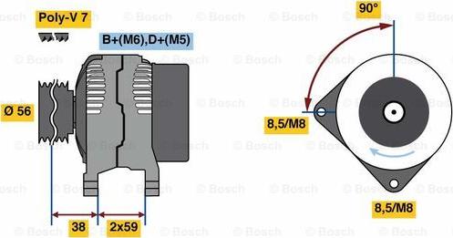 BOSCH 0 986 080 950 - Laturi inparts.fi