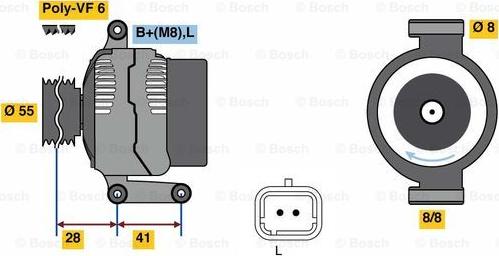 BOSCH 0 986 080 930 - Laturi inparts.fi