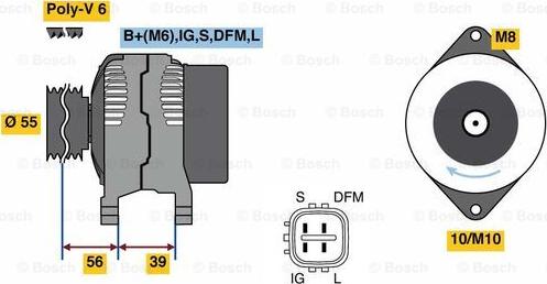 BOSCH 0 986 080 450 - Laturi inparts.fi