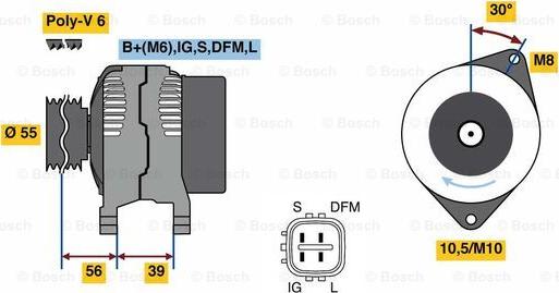 BOSCH 0 986 080 460 - Laturi inparts.fi