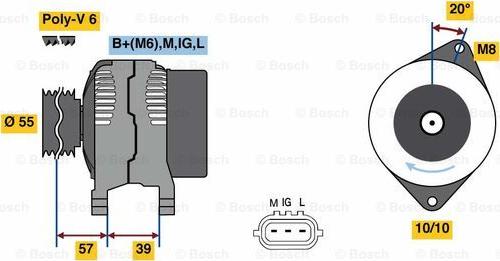 BOSCH 0 986 080 590 - Laturi inparts.fi