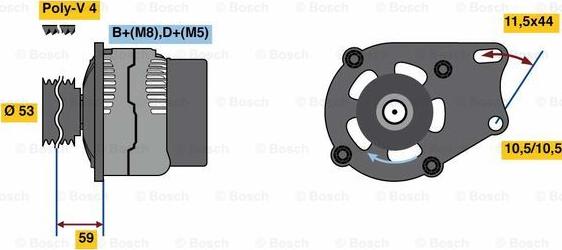 BOSCH 0 986 080 540 - Laturi inparts.fi