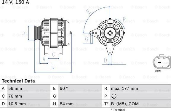 BOSCH 0 986 080 580 - Laturi inparts.fi