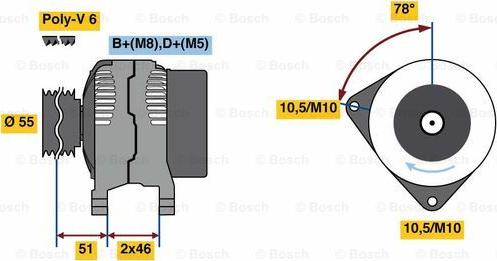 BOSCH 0 986 080 530 - Laturi inparts.fi