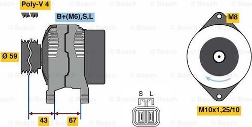 BOSCH 0 986 080 520 - Laturi inparts.fi