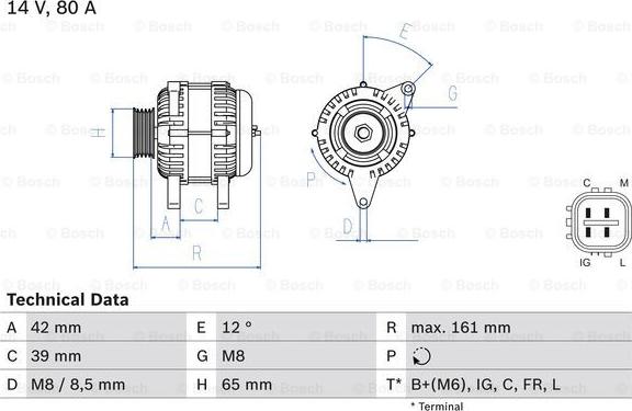 BOSCH 0 986 080 570 - Laturi inparts.fi