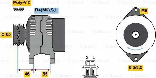 BOSCH 0 986 080 690 - Laturi inparts.fi