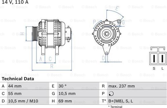 BOSCH 0 986 080 640 - Laturi inparts.fi