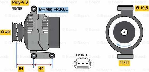 BOSCH 0 986 080 610 - Laturi inparts.fi