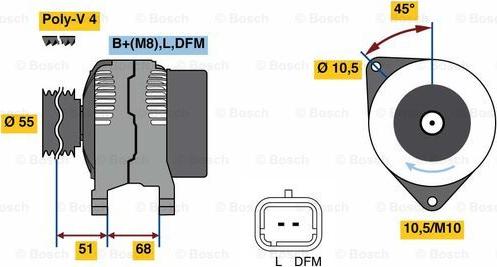 BOSCH 0 986 080 680 - Laturi inparts.fi