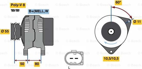 BOSCH 0 986 080 070 - Laturi inparts.fi