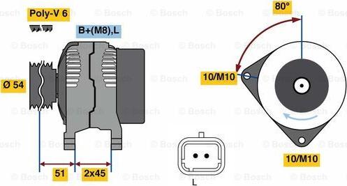 BOSCH 0 986 080 110 - Laturi inparts.fi