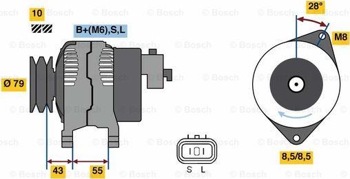 BOSCH 0 986 080 130 - Laturi inparts.fi