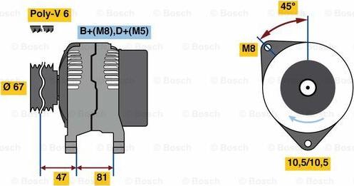 BOSCH 0 986 080 120 - Laturi inparts.fi