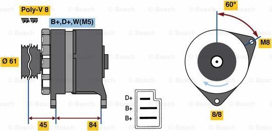 BOSCH 0 986 080 850 - Laturi inparts.fi