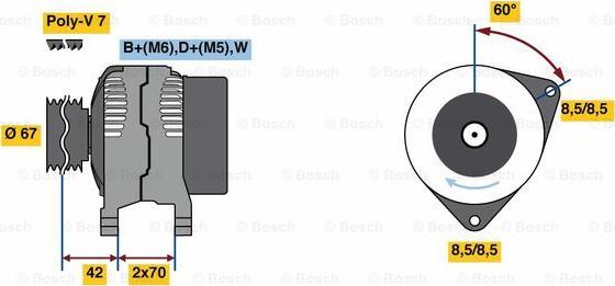 BOSCH 0 986 080 830 - Laturi inparts.fi