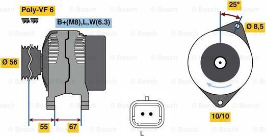 BOSCH 0 986 080 870 - Laturi inparts.fi