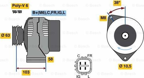 BOSCH 0 986 080 240 - Laturi inparts.fi