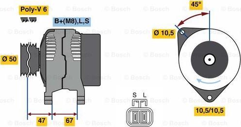 BOSCH 0 986 080 210 - Laturi inparts.fi