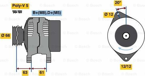 BOSCH 0 986 080 280 - Laturi inparts.fi