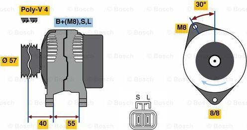 BOSCH 0 986 080 790 - Laturi inparts.fi