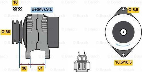 BOSCH 0 986 080 740 - Laturi inparts.fi