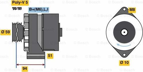 BOSCH 0 986 080 760 - Laturi inparts.fi