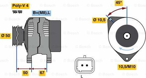 BOSCH 0 986 080 720 - Laturi inparts.fi