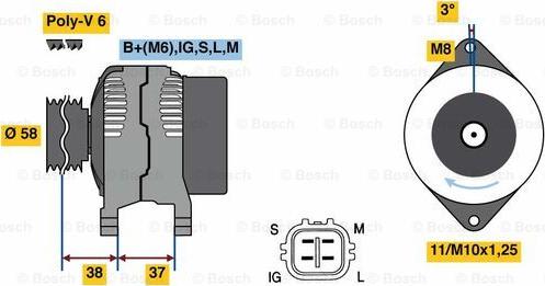 BOSCH 0 986 080 770 - Laturi inparts.fi