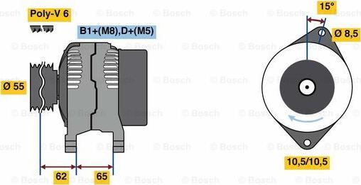 BOSCH 0 986 081 420 - Laturi inparts.fi