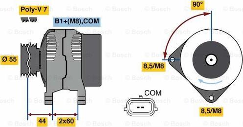 BOSCH 0 986 081 080 - Laturi inparts.fi