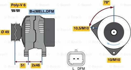 BOSCH 0 986 081 020 - Laturi inparts.fi