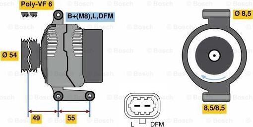 BOSCH 0 986 081 070 - Laturi inparts.fi