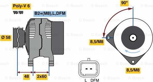 BOSCH 0 986 081 110 - Laturi inparts.fi