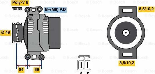 BOSCH 0 986 081 300 - Laturi inparts.fi