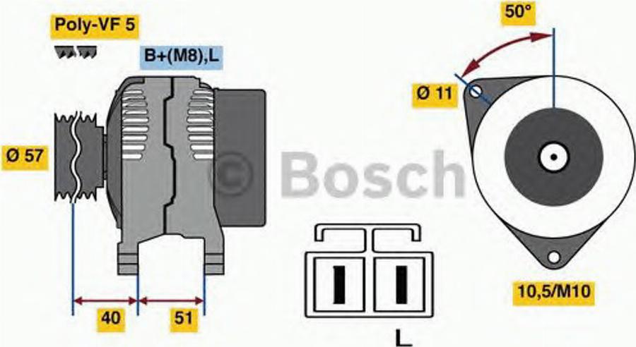 BOSCH 0 986 081 310 - Laturi inparts.fi