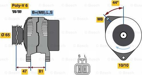 BOSCH 0 986 081 250 - Laturi inparts.fi