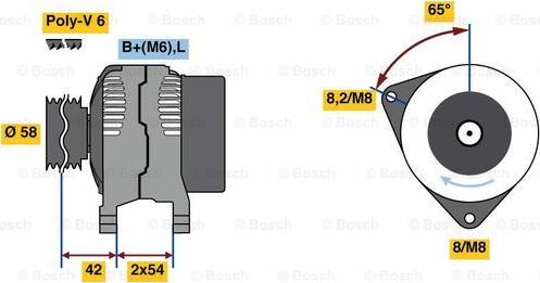 BOSCH 0 986 081 260 - Laturi inparts.fi