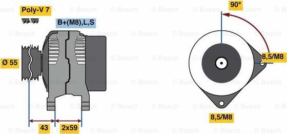 BOSCH 0 986 081 220 - Laturi inparts.fi