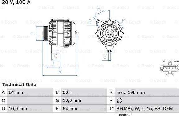 BOSCH 0 986 083 950 - Laturi inparts.fi