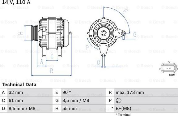 BOSCH 0 986 083 980 - Laturi inparts.fi