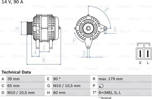 BOSCH 0 986 083 480 - Laturi inparts.fi