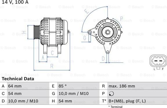 BOSCH 0 986 083 420 - Laturi inparts.fi