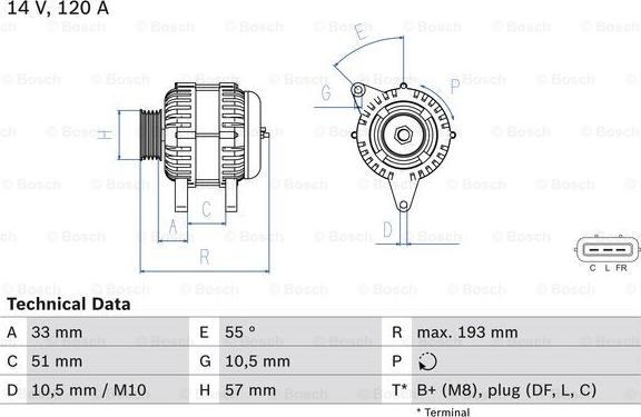 BOSCH 0 986 083 830 - Laturi inparts.fi